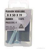 Giboplug - 8x50 - Rubber - 2 Sets