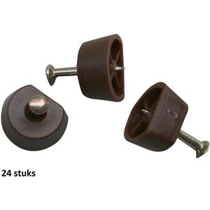 Plankdrager met nagel. BRUIN. 24 stuks. Deltafix.