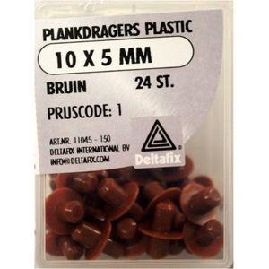 Plankdragers plastic 10 x 5mm bruin