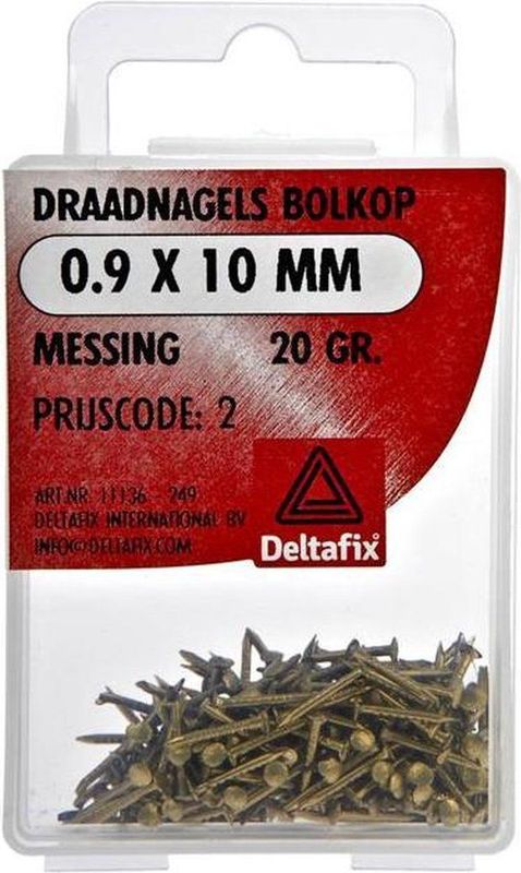 Deltafix - Draadnagel - Zwart - 0,9x10mm - 20gr