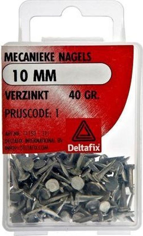 mecanieke stoffeer nagel verzinkt 10mm. Bekleding. 40 stuks.