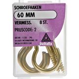 Deltafix - Schroefhaken - Goud - Metaal - 8 Stuks