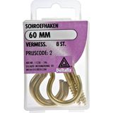 Deltafix - Schroefhaken - Goud - Metaal - 8 Stuks