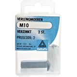 Deltafix - Verlengmoer M10 Verz - 2 Stuks