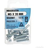 Deltafix - Inbusbout - M5x20mm - 12 Stuks