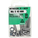 Deltafix - Moer - RVS - 5 Stuks