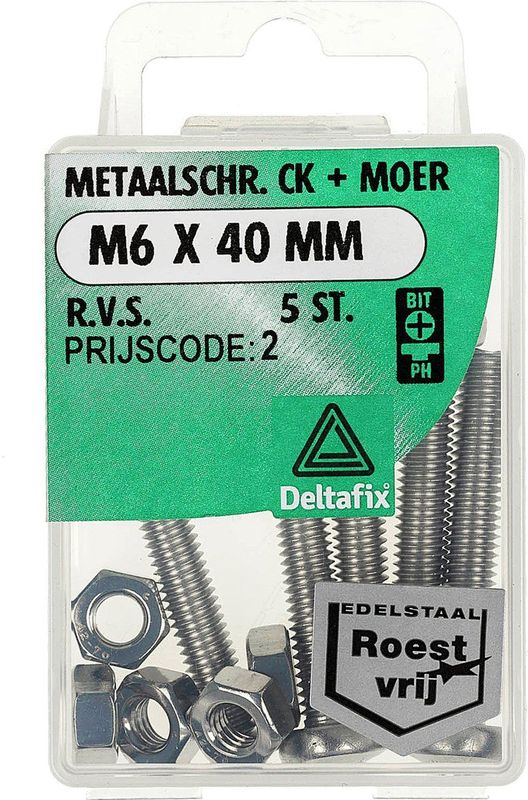 Deltafix - Moer - RVS - 5 Stuks
