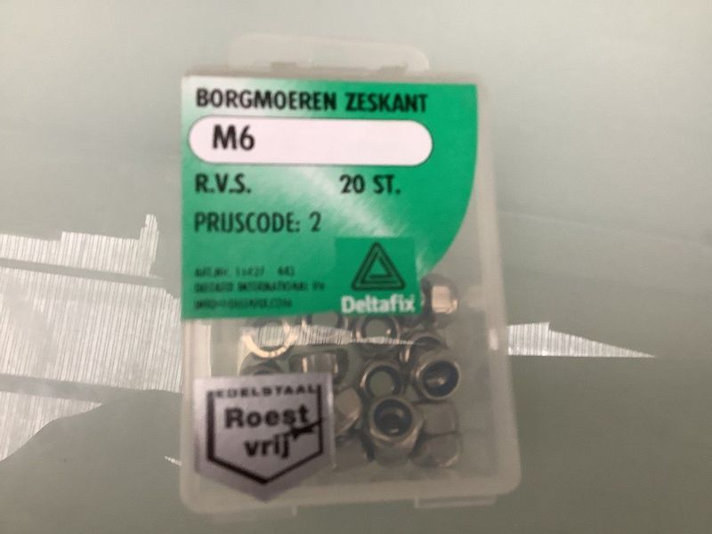 Deltafix - Borgmoeren M6 - RVS - Set van 20