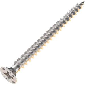 Spaanplaatschroeven. 3.5 x 20mm. lang.RVS-A2. Platkop Pozidrive.30 stuks. Deltafix.