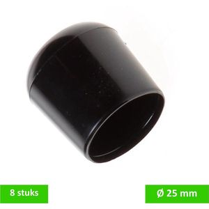 Deltafix - Peerdop 25mm - Zwart - 8 Stuks