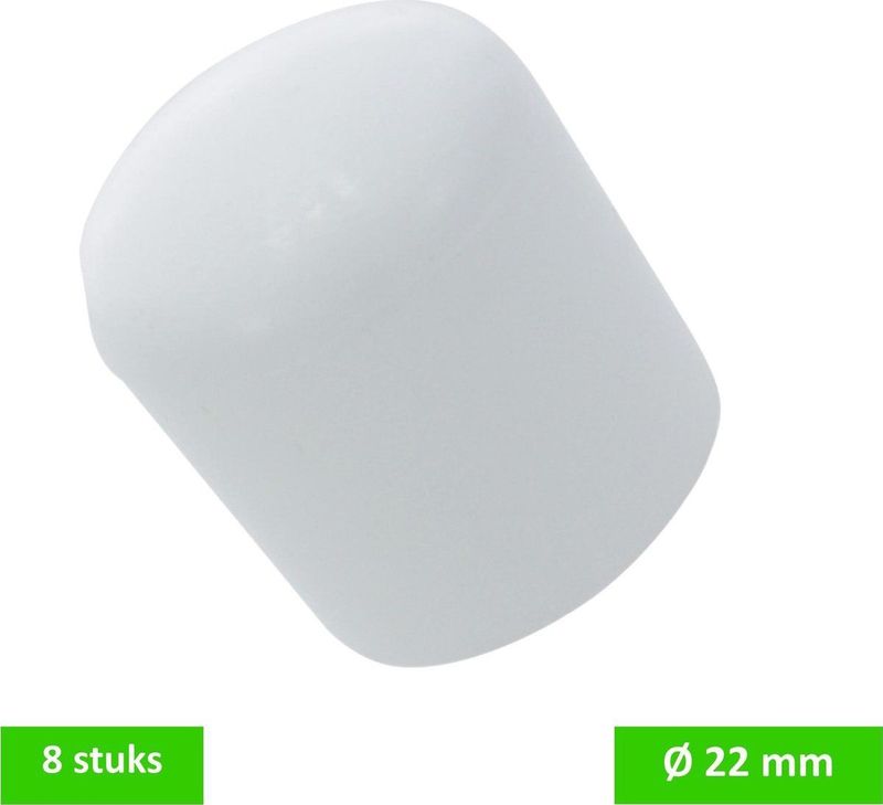 Deltafix - Peerdop - 22mm - Wit - 8 Stuks