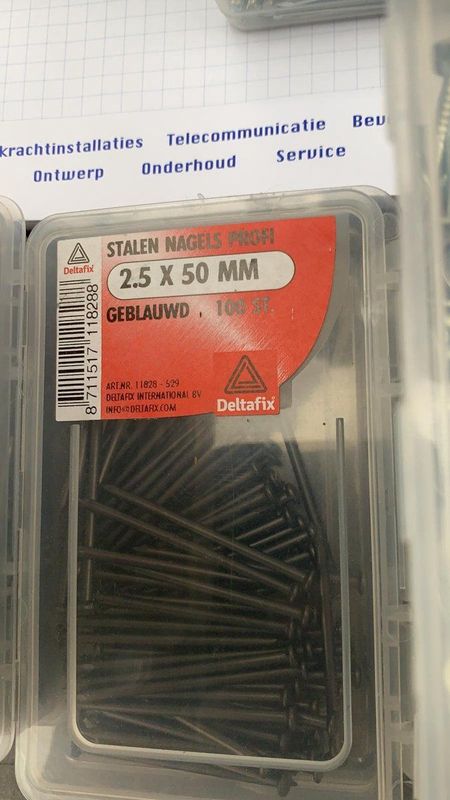 Deltafix - Profi - Stalen Nagels - 2,5x50mm - 100 Stuks