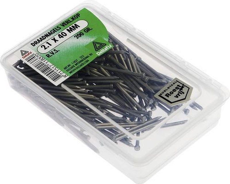 Deltafix - Draadnagel - 2.1x40mm - RVS - 200gr