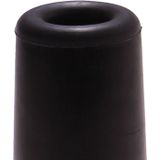 Deltafix Deurbuffer - deurstopper - zwart - rubber - 75 x 40 mm - schroefbevestiging