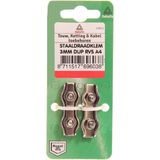 Deltafix - Staaldr.klem - 2mm Dup RVS - 2 Stuks