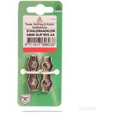 Deltafix - Staaldr.klem 3mm Dup RVS - 2 Stuks