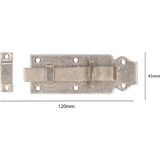 Deltafix schuifslot/hangslotschuif - 1x - 12 x 4.5cm - RVS - deur - schutting - hek