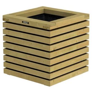 Hillhout Elan Bloembak Excellen - Afm. 50 X 50 X 50 C - Groen Geïmpregneerd Vuren