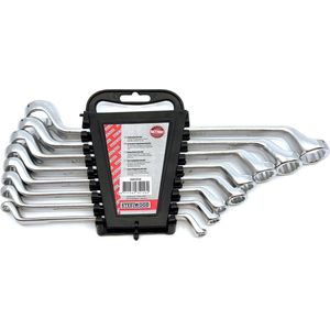 Steelwood Ringsleutelset - 8 delig  - Maat 6 tot 22 mm - In houder