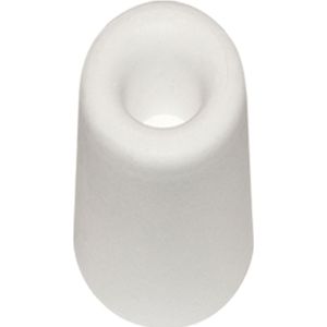 Deurbuffer - deurstopper - wit - rubber - 75 x 40 mm - schroefbevestiging