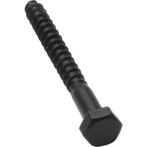 QlinQ houtdraadbout 6x50mm - verzinkt zwart (Blister van 25 stuks)