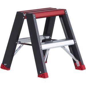 Altrex - Taurus 2 Treeds - Dubbel Oploopbare Magazijntrap - Werkhoogte 2.45m - Opberghoogte 0.52m
