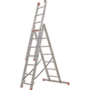 Altrex - All Round - 3-delige Reformladder - Werkhoogte 5.30m - 3 x 7 Sporten