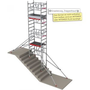 Altrex Uitbreidingsmodule MiTOWER STAIRS, plus, voor platformafmeting 1,65 x 0,75 m