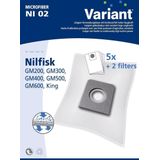 Nilfisk GM200 - Microfiber Stofzuigerzakken - 5 Zakken + Filter