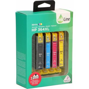 Pixeljet HP 364 Inktcartridges - Zwart, Geel, Cyan, Magenta - 4 Pack