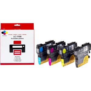 Pixeljet inktcartridge Brother LC1100 (4-pack)