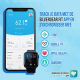 Silvergear - Slimme Bluetooth Weegschaal - Wit - Kunststof - 14 Meetfuncties