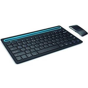 Silvergear Draadloze QWERTY Toetsenbord Met Gleuf met Draadloze Opvouwbare Muis