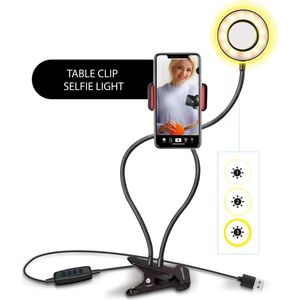 Silvergear Ring lamp Smartphonehouder en Bureauklem – Ideaal voor Foto’s en Video’s