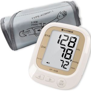 Silvergear Bloeddrukmeter Bovenarm - Blood Pressure Monitor - Bloeddruk meter - Hartslagmeter - Wit