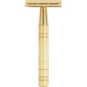 The Gentlemen's Barbershop Luxe Safety Razor - Inclusief 10 Scheermesjes - Voor Mannen - Goud