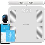 Silvergear Weegschaal Personenweegschaal - Weegschaal met Lichaamsanalyse 28x - Slimme Scale Pro - Wit