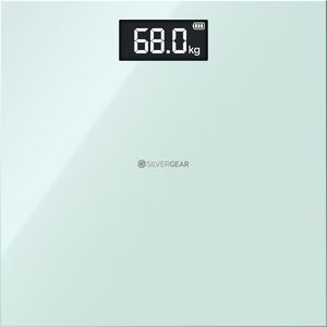 Silvergear - Sprekende Weegschaal - Personenweegschaal Digitaal - LCD Scherm - Wit
