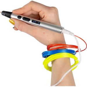 3D&Print 3D Pen Nano Starterspakket Pro - 3x PLA Filament - Zilver