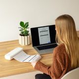 Fichero Pocket Printer A4 - Mini Printer voor Mobiel - Bluetooth Printer - Thermische Printer - Wit