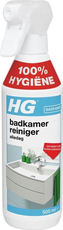 HG badkamerreiniger alledag verwijdert zeepresten, huidvetten en lichte kalkaanslag