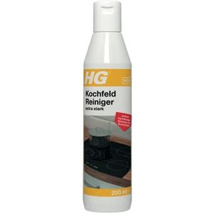 HG Extra sterke kookplaatreiniger, 2 x 250 ml, keramische kookplaat, verwijdert hardnekkig vet en roet grondig, voor alle keramische kookplaten, gaskookplaten en glaskeramische kookplaten