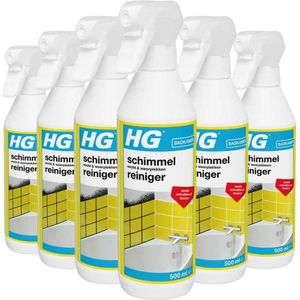 6x HG Schimmel-, Vocht- en Weerplekkenreiniger 500 ml