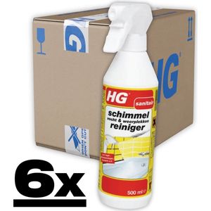 6x HG Schimmel-, Vocht- en Weerplekkenreiniger 500 ml