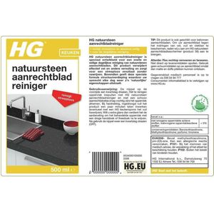 HG Natuurstenen Aanrechtbladreiniger - 500ml - Veilig In Gebruik - Streeploos Schoon