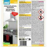 HG roestvrijstaal reiniger - 300ml - onzichtbare beschermlaag - reinigt snel en streeploos