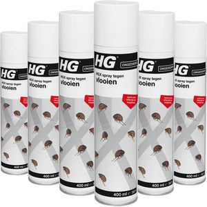6x HG X Spray Tegen Vlooien 400 ml