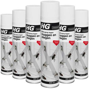 6x HG X Spray Tegen Muggen & Vliegen 400 ml