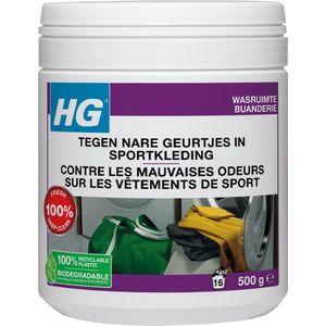 Hg Wasmiddel Tegen Nare Geurtjes Op Sportkleding Wasmiddel Additief 500gr | Schoonmaakmiddel