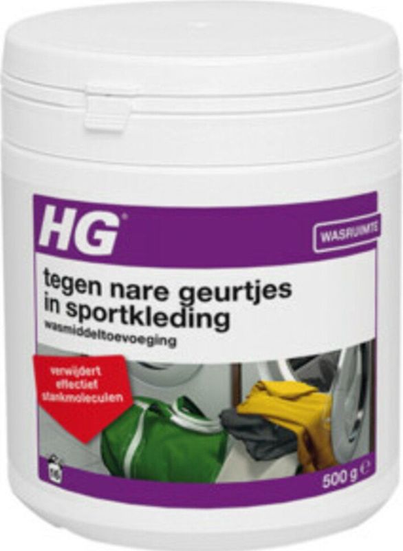 6x HG Wasmiddel Toevoeging Tegen Nare Geuren In Sportkleding 500 gr
